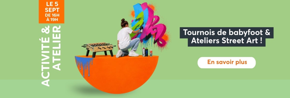 Tournois de babyfoot et atelier graffitis